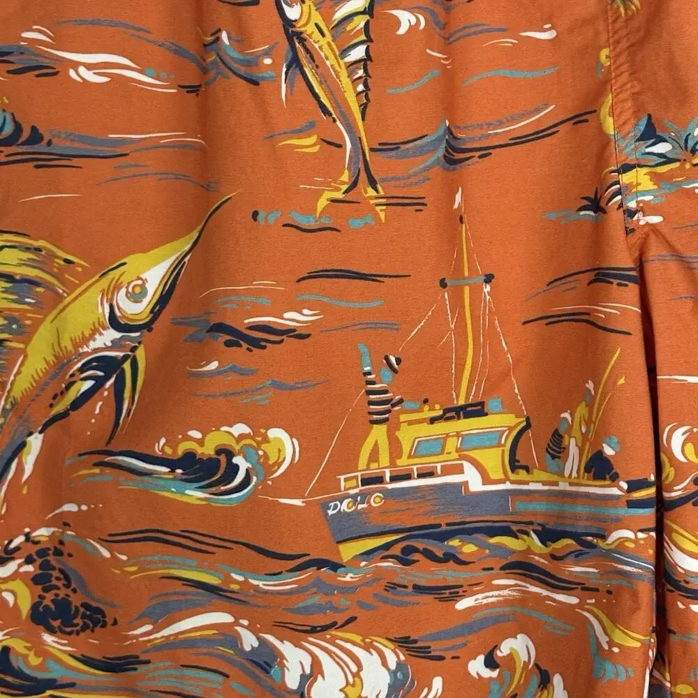 Polo Sport Size M Board Shorts Swim Sailboat Swordfish Fishing Ocean Colorful